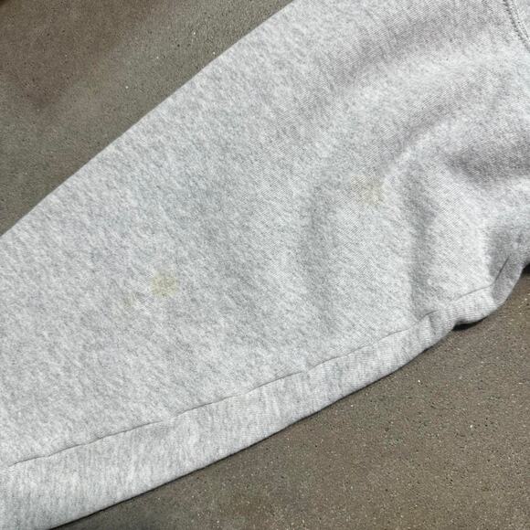 Vintage 90s Boston Crewneck Mens Large Grey Navy Blue Spellout Sweatshirt - Picture 4 of 5